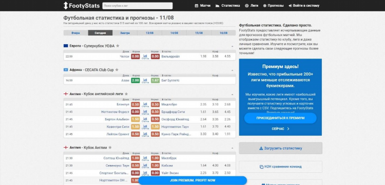 Статистика xg футбол
